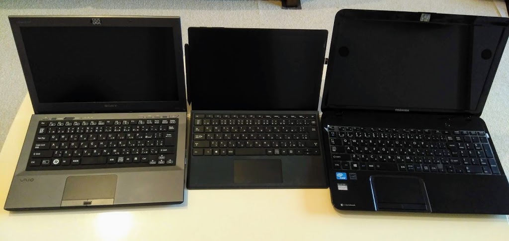 Surface Pro6 画面の大きさ 比較