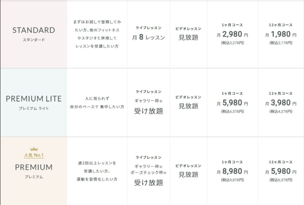 ソエル料金表